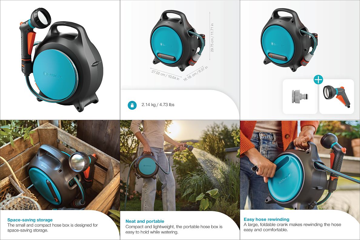 GARDENA Portable Hose Box 10metre x 8.5mm