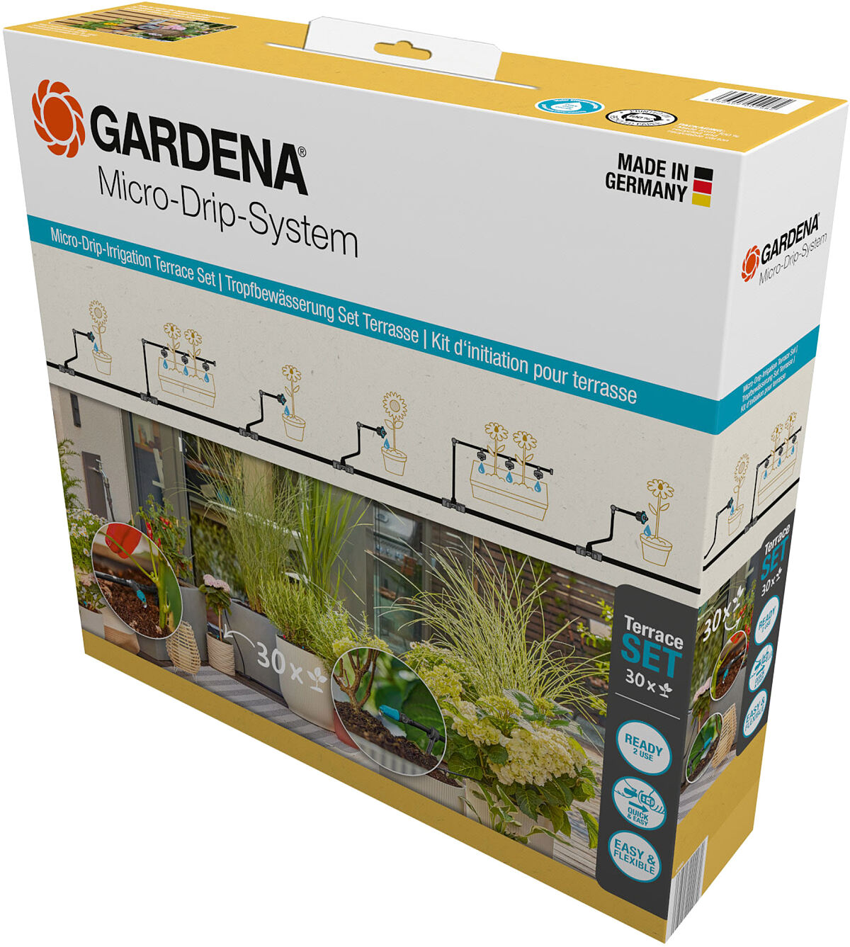 GARDENA Micro-Drip-Irrigation Terrace Set (30 plants)