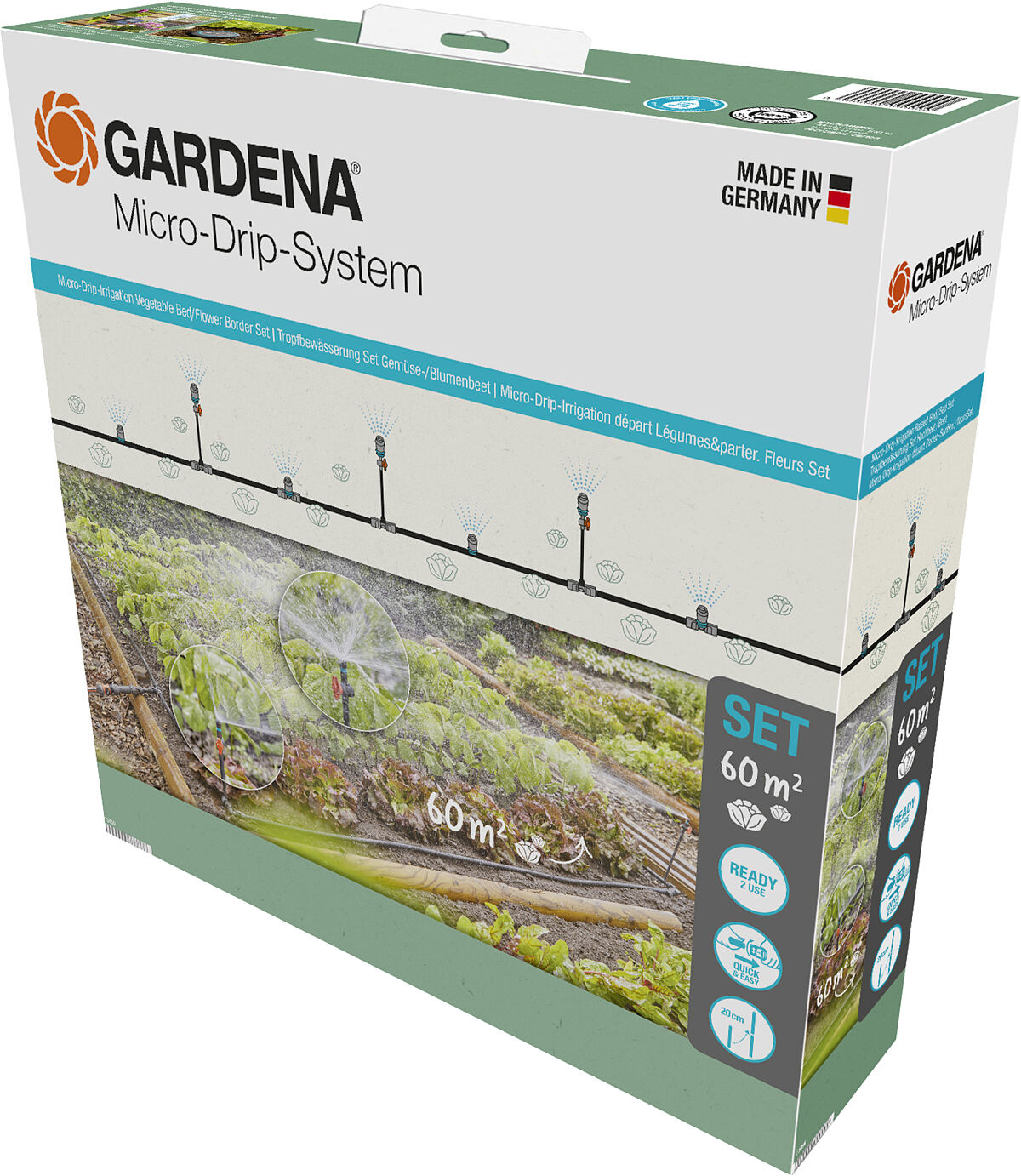 GARDENA Micro-Drip-Irrigation  Vegetable BedFlower Border Set (60 m²)