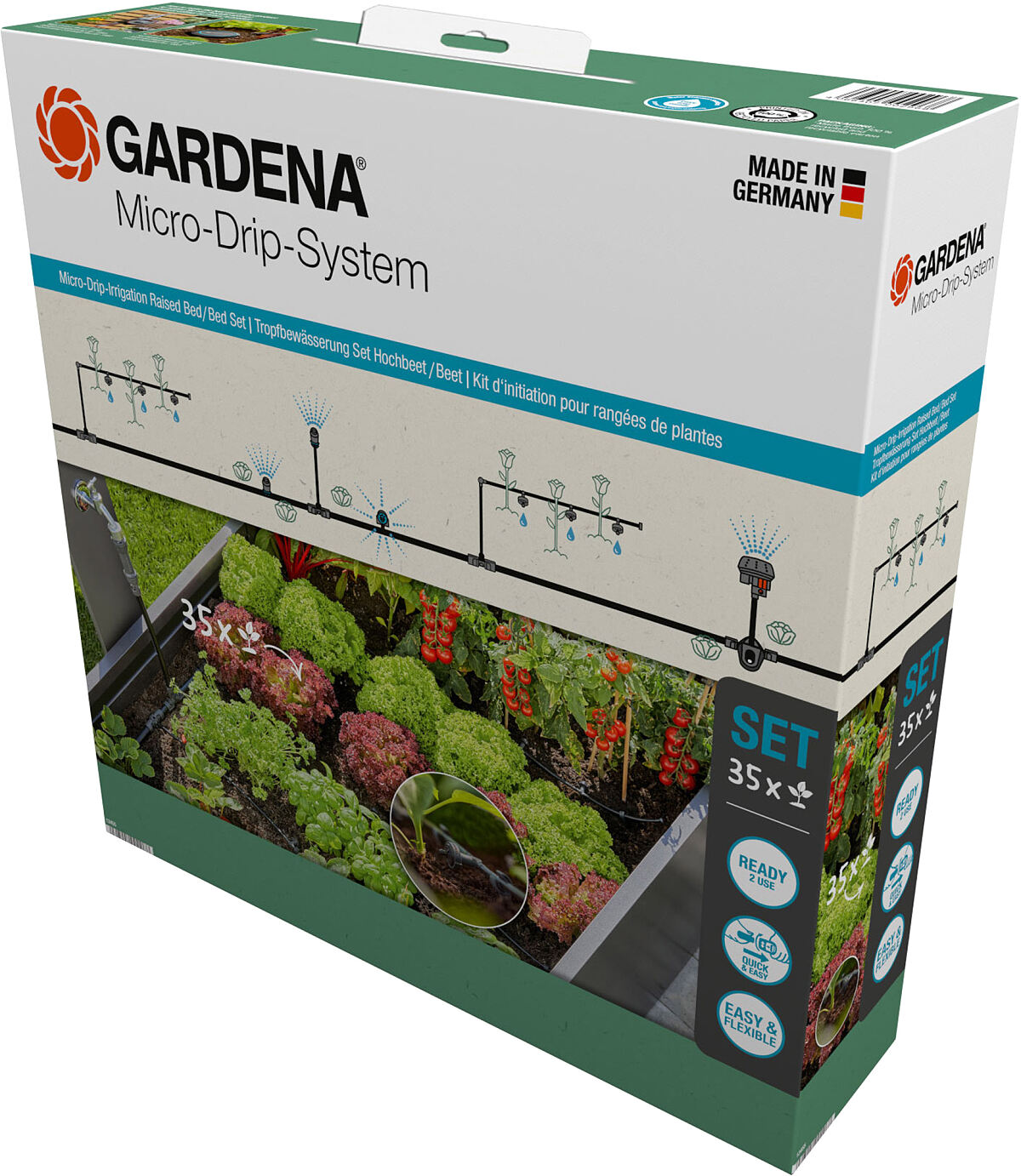 GARDENA Micro-Drip-Irrigation  Raised BedBed Set (35 plants)