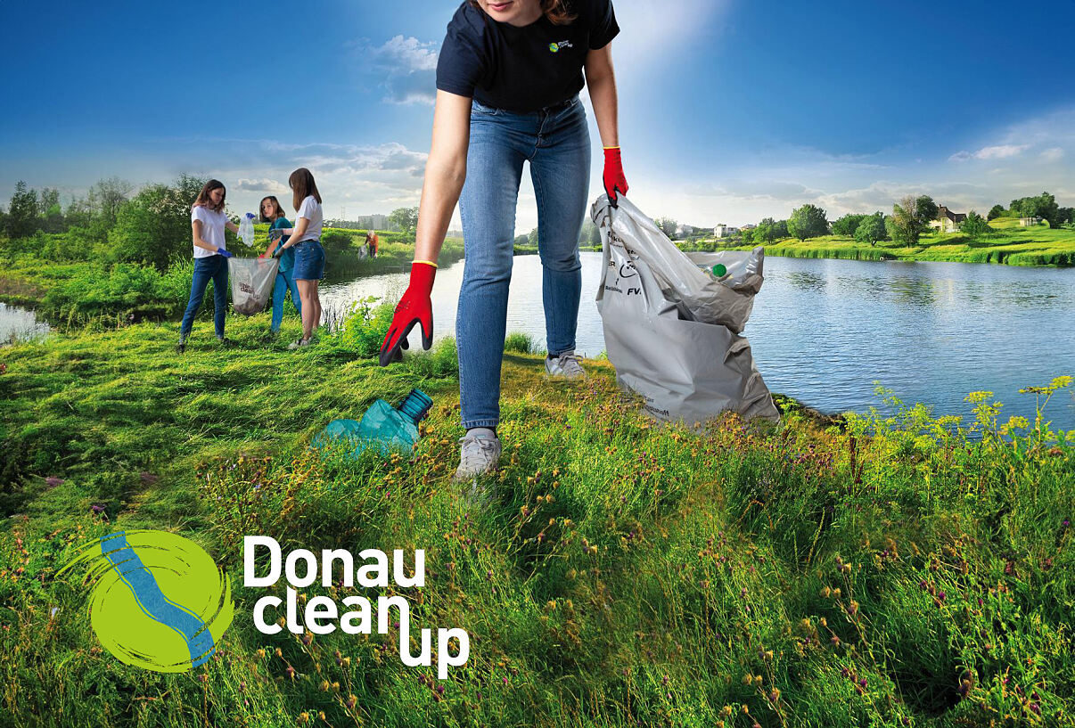 An Donau, Rhein Day Flüssen CleanUp und Pressecenter wird gemacht World Online - sauber GARDENA am anderen 